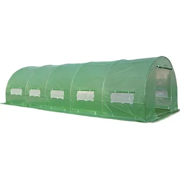 Skleník Focus Garden Zahradní foliovník 3x8x2m - 24m2 zelený DVOJITÉ DVEŘE