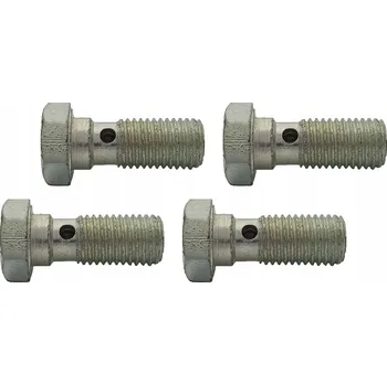 Brzdová hadice 4x Dutý šroub - přepadový - banjo - pro oka M10x1,25 - pozink; SR-12
