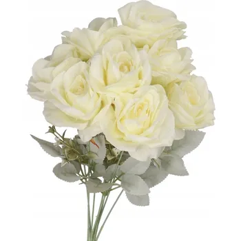 umělá květina UMĚLÉ KVĚTY ROSTLINY RŮŽE KYTICE HUSTÁ XXL 50CM