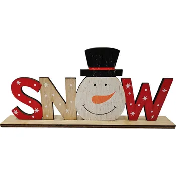 Vánoční dekorace Vánoční dřevěná dekorace 22cm Varianta: SNOW Rozbalev(n)o