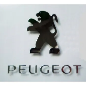 Samolepicí dekorace na vozidlo 142 NÁLEPKA PEUGEOT LOGO Metal Edition 60x56mm