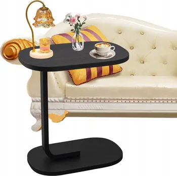 Konferenční stolek Stolik oválný dřevěný béžový