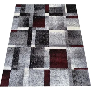 Koberec Moderní koberec Otto - obdélníky 3 - červený/šedý Rozměr koberce: 120x170 cm