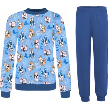 Chlapecké pyžamo DĚTSKÉ PYŽAMO CHLAPECKÉ DLOUHÝ RUKÁV DLOUHÉ KALHOTY BAVLNĚNÉ 116