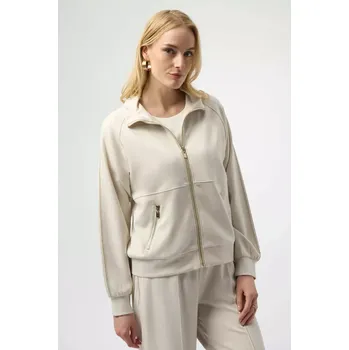 Dámská mikina JOSEPH RIBKOFF dámská mikina béžová na zip se stojáčkem