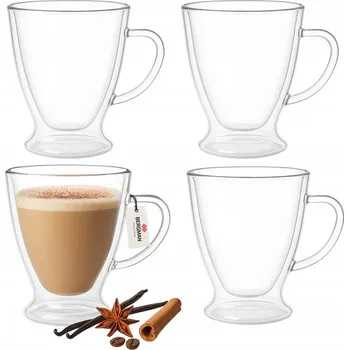 Sklenice Sklenice na kávu na kávu a čaj Premium 300 ml 4 ks