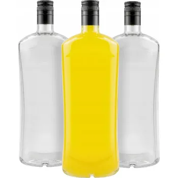 Láhev SET 5x Láhev DIVA 1000 ml LÁHVE NA BIMBER LIKÉRY VODKA SVATEBNÍ HOSTINA 1L