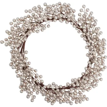 Vánoční dekorace věnec vánoční 50cm s bobulemi, drát/PH CHAMP/ZLA