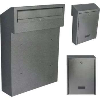 Poštovní schránka POŠTOVNÍ SCHRÁNKA PRŮCHOZÍ OBOUSTRANNÁ STŘÍBRNÁ ANTIK VELKÁ NA OPLOCENÍ