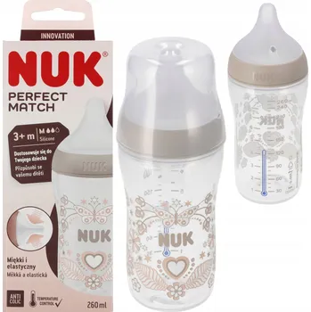 Kojenecká láhev NUK Perfect Match 2 lahvičky 60 Ml . Silikonová dudlík M 3m+