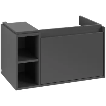 Koupelnový nábytek Villeroy & Boch Skyla - Skříňka pod umyvadlo 772x439 mm, 1 zásuvka, otevřená část vlevo, Graphite C78700VR