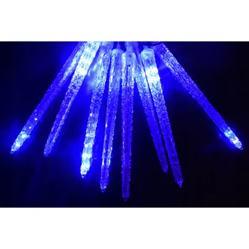 Vánoce LED kapající rampouchy, modrá, 45cm, 8ks