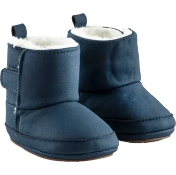 Dětská sálová obuv Dětské teplé capáčky z umělé kůže s protiskluzovou podrážkou Sterntaler - 5301711 modré 300 Velikost: 17/18