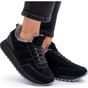 Dámské tenisky ZATEPLENÉ TENISKY S KOŽÍŠKEM BIG STAROO274580 HI-POLY SYSTEM ČERNÉ 39