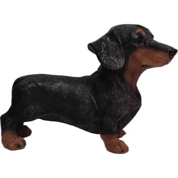 Zahradní dekorace Prodex Pes Jezevčík 25x35x13 cm Černá