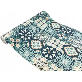 Tapeta Nábytková Fólie Samolepicí se Vzorem Fólie PVC Obkladačky Modré 45 cm