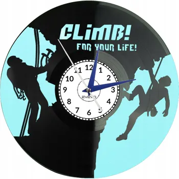 Hodiny NÁSTĚNNÉ HODINY HOROLEZECTVÍ ALPINISMUS HIMALÁJE FLUORESCENČNÍ POZADÍ