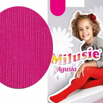 Milusie dětské punčocháče růžové, viskóza, velikost 104