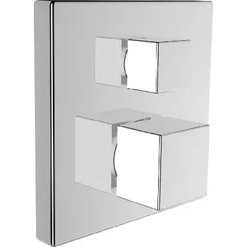 Vodovodní baterie Laufen Quadriga - Termostatická baterie pod omítku, pro 2 spotřebiče, chrom/bílá HF901177100000