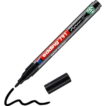 Lakový popisovač Edding 791 PCR, 1-2mm, černá