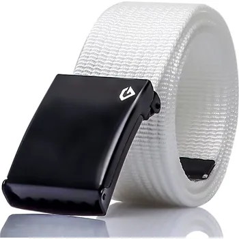 Opasek PÁSEK PLÁTĚNÝ bílý 125cm PÁNSKÝ SPONA GRACIO