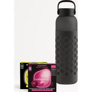 Instantní nápoj Waterdrop Set se Skleněnou Lahví Frosted TURBO BERRY