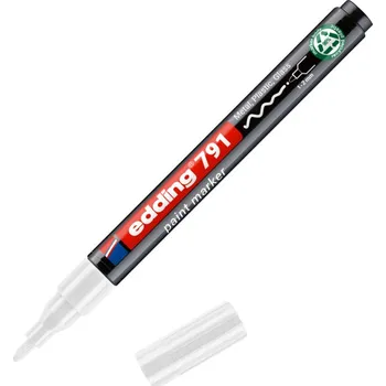 Lakový popisovač Edding 791 PCR, 1-2mm, bílá