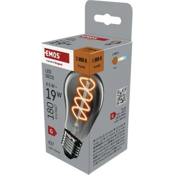 Žárovka EMOS LED žárovka DECO SMOKED A60 / E27 / 4,5 W (19 W) / 180