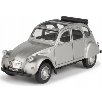 autíčko MODEL AUTA Kovový model auta AUTÍČKO SAMOCHÓD CITROEN 2CV SREBNY CABRIO
