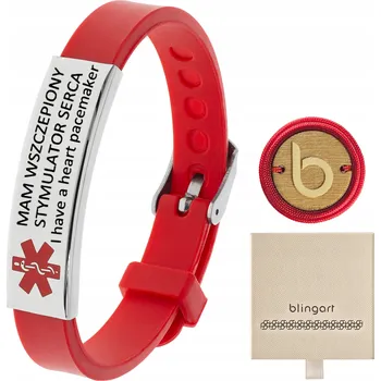 Náramek MEDICÍNSKÝ náramek S GRAVÍROVÁNÍM destička ČERVENÁ GUMA NASTAVITELNÝ