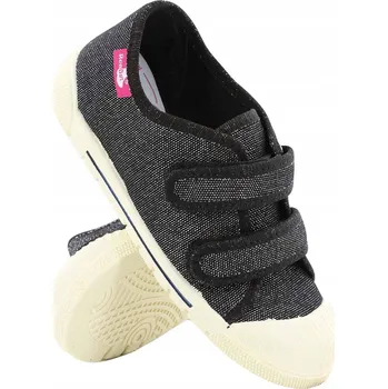 Dívčí obuv Ren But dětské papuče na suchý zip stříbrné, velikost 29