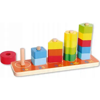 Dřevěná hračka Logické věže Smily - dřevěná skládačka