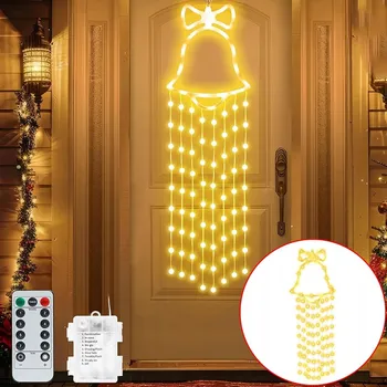 Vánoce KURTYNA ŚWIETLNA LED 100 DIOD Zvoneček Zimní okno Dálkové ovládání Časovač IP65