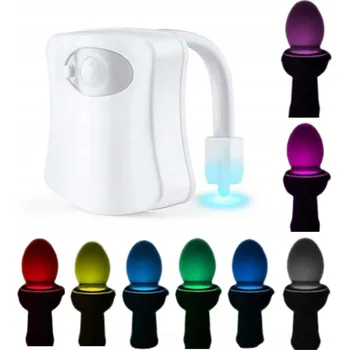 Noční světlo LAMPKA LED DO WC TOALETY S ČIDLEM POHYBU A SVĚTLA