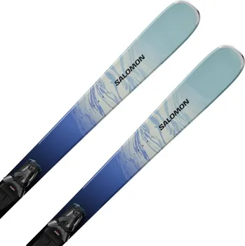 Sjezdové lyže Salomon Stance Pro W 82+Mi11 Gw L90 - Aruba Blue/Blue Yonder/Lime Cream