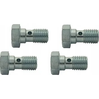 Brzdová hadice 4x Dutý šroub - přepadový - banjo - pro oka M10x1,25 - pozink; SR-13