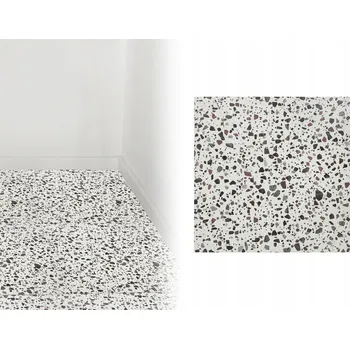 Venkovní dlažba Samolepicí PVC podlahové dlaždice, vzor Teraco, rozměr 30,5 cm, DIY, 1 kus