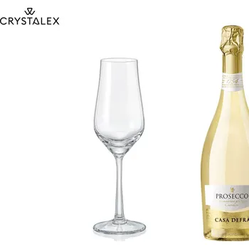 Sklenice Crystalex, Nový Bor Sklenice 100 ml Pralines na prosecco - sada 4 ks