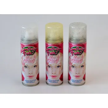 Třpytka na tělo a vlasy Lak na vlasy s glitry BAREVNÝ