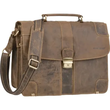 Pánská aktovka GreenBurry Vintage Leather BriefcaseAntique brown 38x30cm
