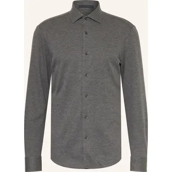 Pánská košile Boss Pánská Jerseyová Košile Rudy Slim Fit, tmavě šedá, 40