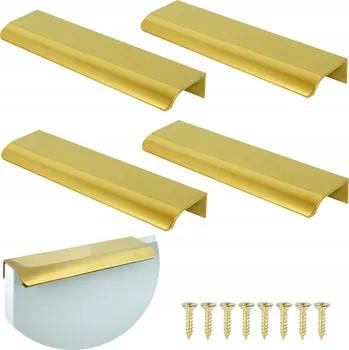 Nábytková úchytka hranová LYON zlatý lesk 96 mm