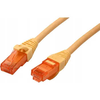 Síťový kabel ROLINE Síťový kabel LAN UTP Cat.6 LSOH žlutý 15m