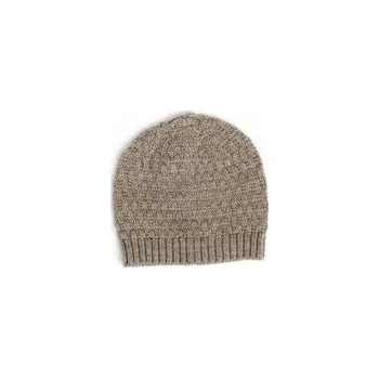 Kojenecká čepice Pletená čepice z merino vlny pro děti hnědá Nature melange Smallstuff Velikost: 68/74