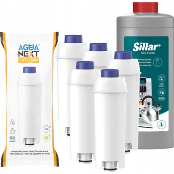 Náhradní díl pro kávovar Sada pro kávovary Delonghi: 5x filtr Agua Next + odvápňovač Sillar 1l