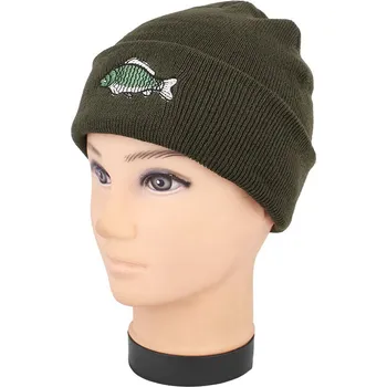 Čepice TifanTEX Zimní čepice s výšivkou pro rybáře zelená univerzální