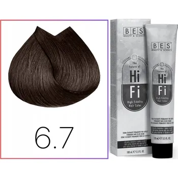 Barva na vlasy BES Hi-Fi Color tónovací krém na vlasy 6.7 Tabákový Tmavě Blond