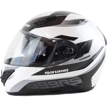 Helma na motorku Motocyklová přilba Marushin 999 RS SPACE bílá-černá Velikost: M
