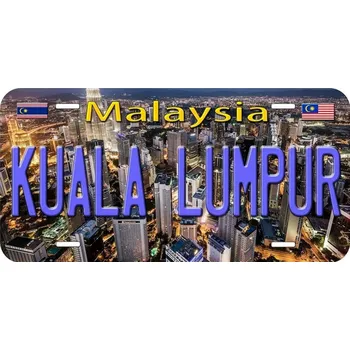 Plechová cedule Ceduľa značka Kuala Lumpur Malaysia 30x15cm