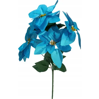 umělá květina Umělé květiny HVĚZDA BETLÉMSKÁ 45cm modrá